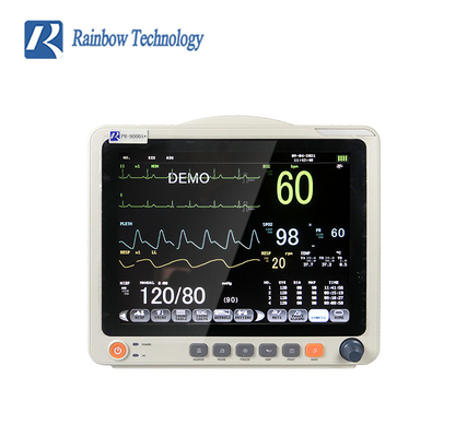 ECG 5 パラメータ 患者モニター HR RESP SPO2 NIBP と タッチスクリーン付きの温度