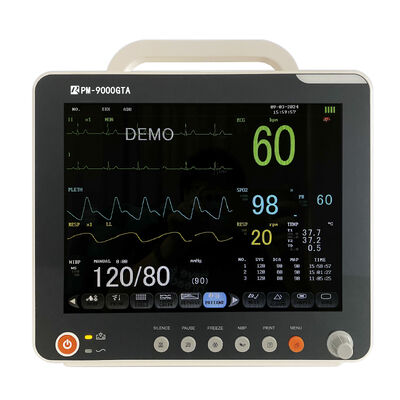 12病院ICU用 SpO2/ECG/PR/NIBP/TEMP/RESPを搭載した1インチFTスクリーンマルチパラメータ患者モニター