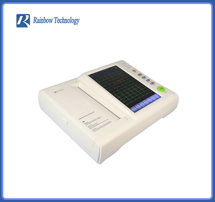 便利な軽量の医学ECG機械タッチ画面外的なSDカードは運ぶ