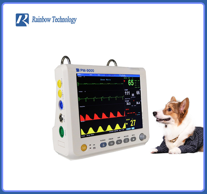 緊急の移動のための高い耐久性の軽量の獣医のモニター装置