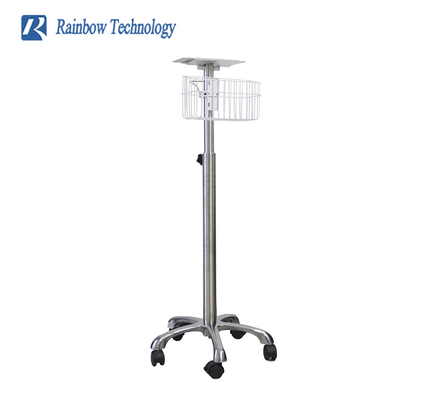 Portable Aluminum Hospital Furniture Medical Trolley for Patient Monitor for Hospitals
