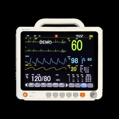 タッチスクリーンとカラーLCDディスプレイを備えた、ECG/HR/RESP/SPO2/NIBP/体温モニタリング用のポータブル12.1インチマルチパラメータ患者モニター