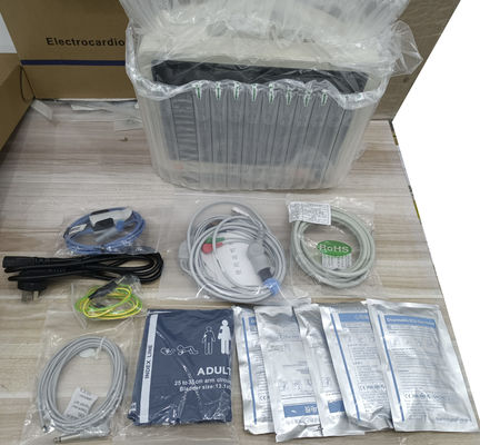 トロリー付き6パラメータ患者モニター、ベッドサイド、電気電源、1年保証