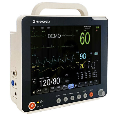 12病院ICU用 SpO2/ECG/PR/NIBP/TEMP/RESPを搭載した1インチFTスクリーンマルチパラメータ患者モニター