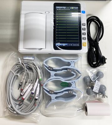 リアルタイム/オフライン分析用サーマルアレイプリンターを備えた7インチタッチスクリーン医療用ECGマシン