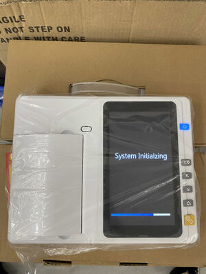 7インチタッチスクリーンサーマルアレイプリンター付き携帯型3/6チャンネル心電図（ECG）マシン、リアルタイム/オフライン解析用